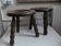 Two milking stools in the Charles Dudouyt style.
