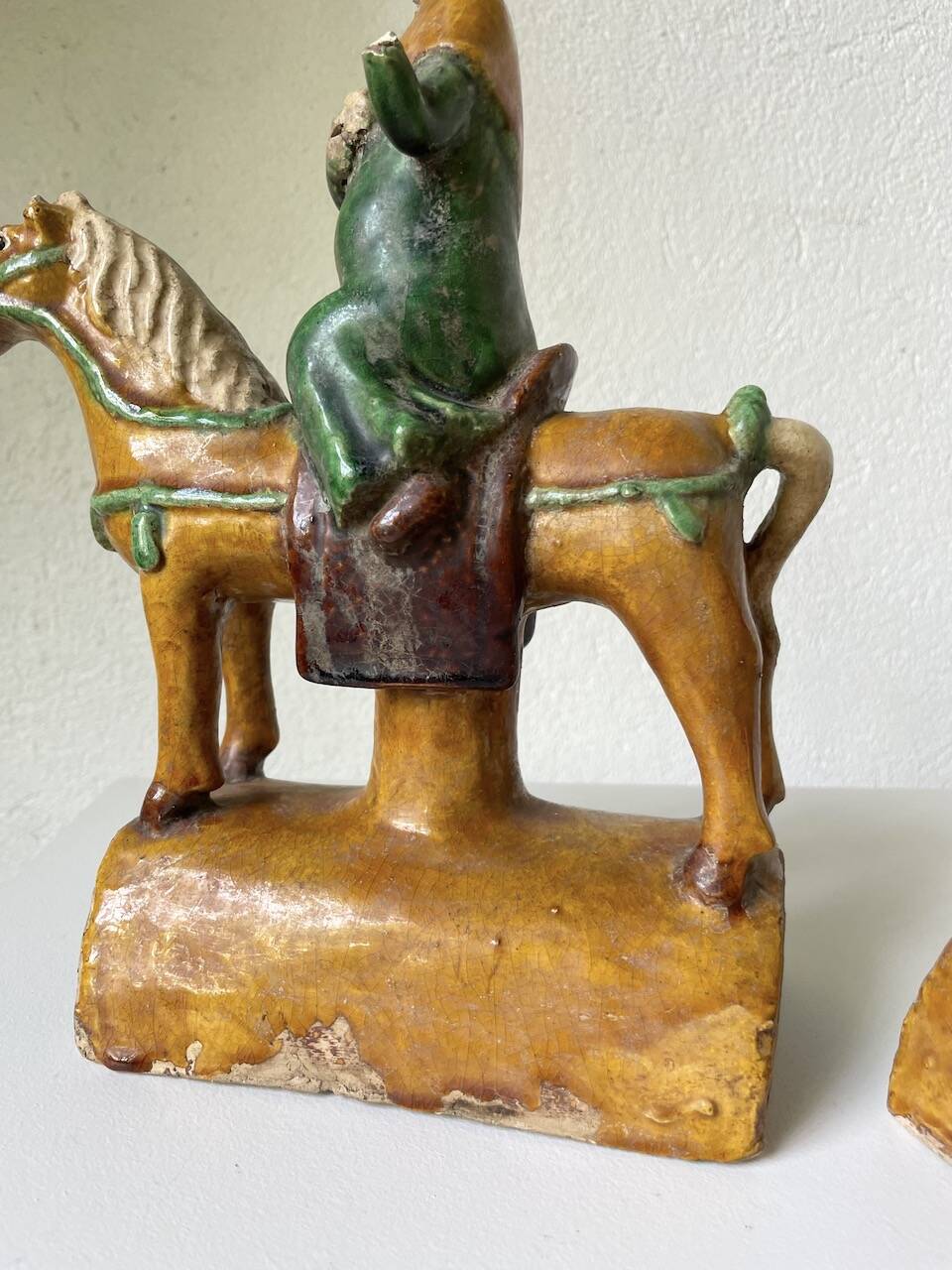 Ming period terracotta equestrian ridge tile