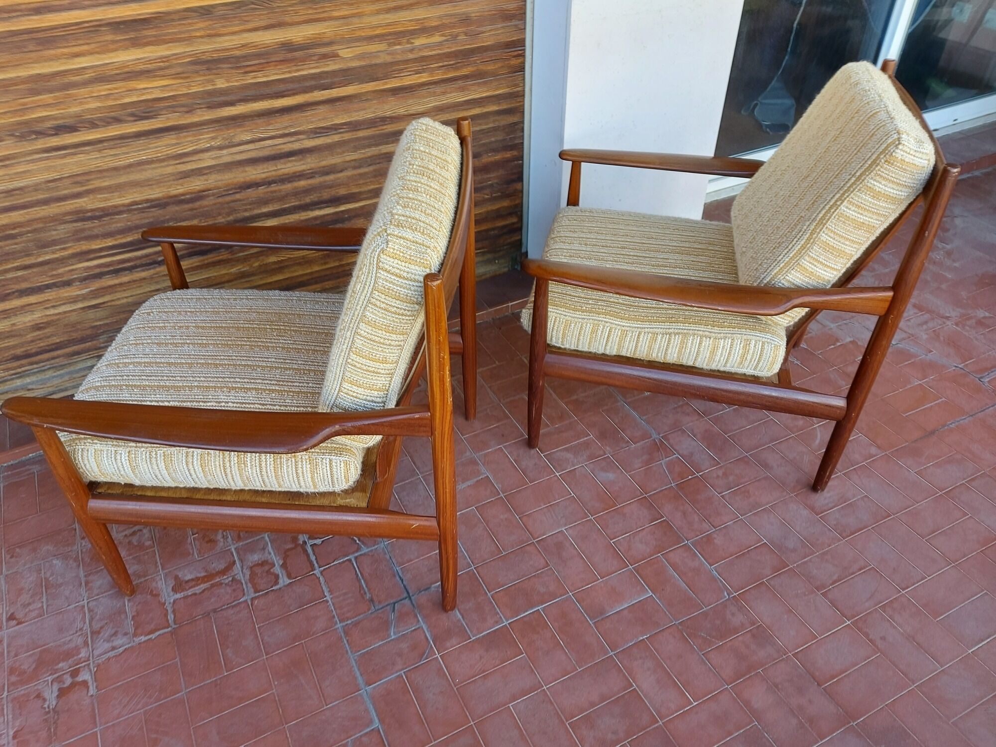 Scandinavian armchair Grete Jalk in teak, 50