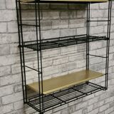 Bronze and black metal shelf 1970