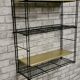 Bronze and black metal shelf 1970