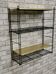 Bronze and black metal shelf 1970