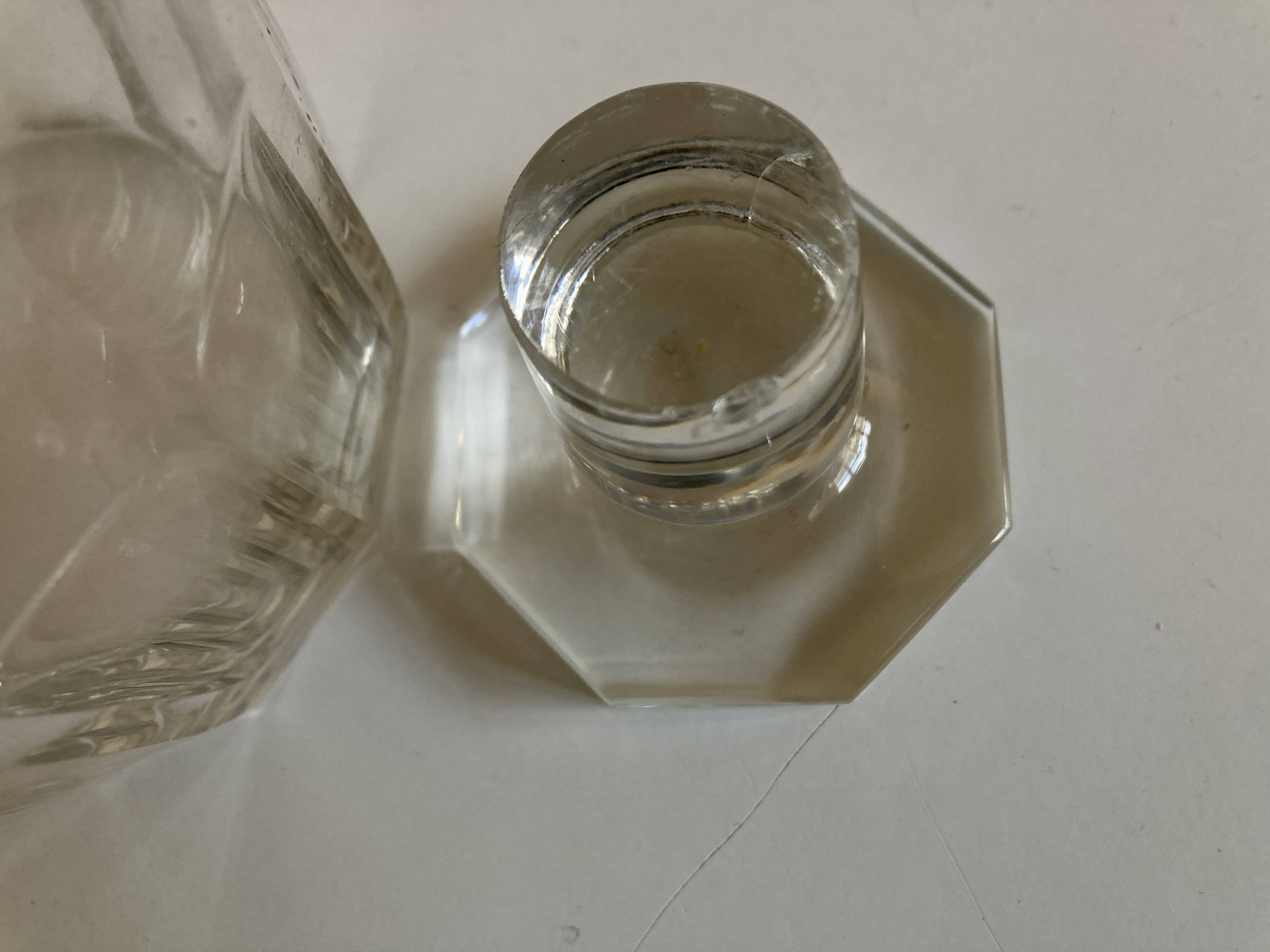 Cut crystal decanter with flat ribs, 1960