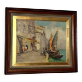Swedish Oil on Panel – “Venice” by Knut Norman – Vintage & Framed
