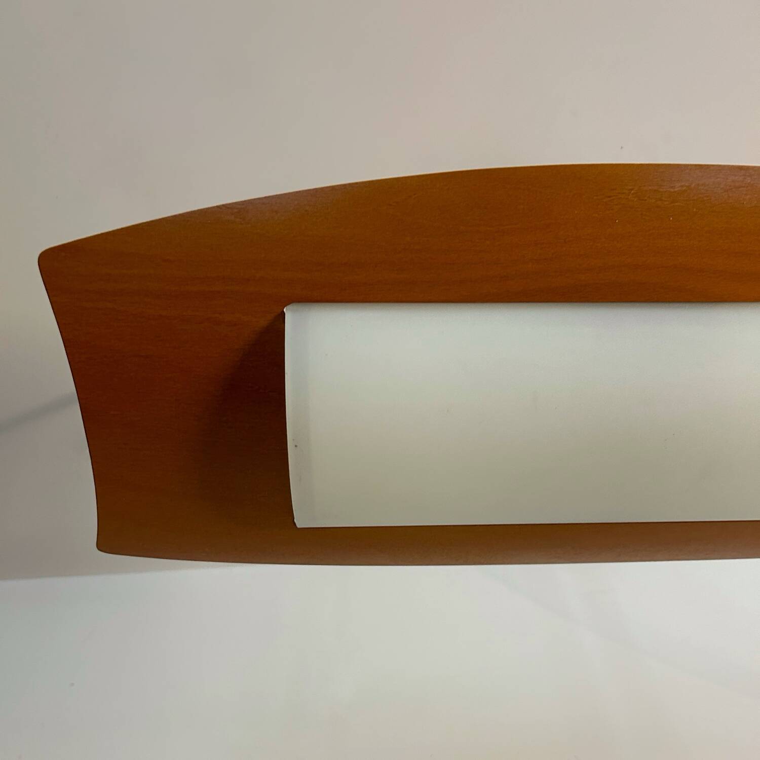 Designer wood and glass chandelier from the 2000s