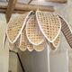 Suspension lotus en cannage vintage