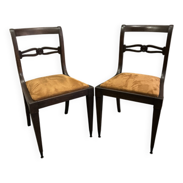 Pair of Regency style chairs from the 1940s.