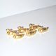 Table decoration set: 6 vintage swan place card holders in gold-tone metal