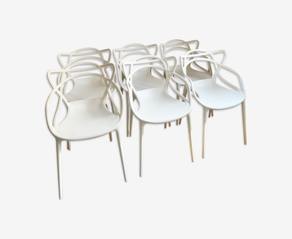 Lot of 6 chairs Kartell Masters - Philippe Starck - White | Selency