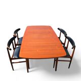 Scandinavian extendable teak table 1960s