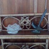 Rattan shelf