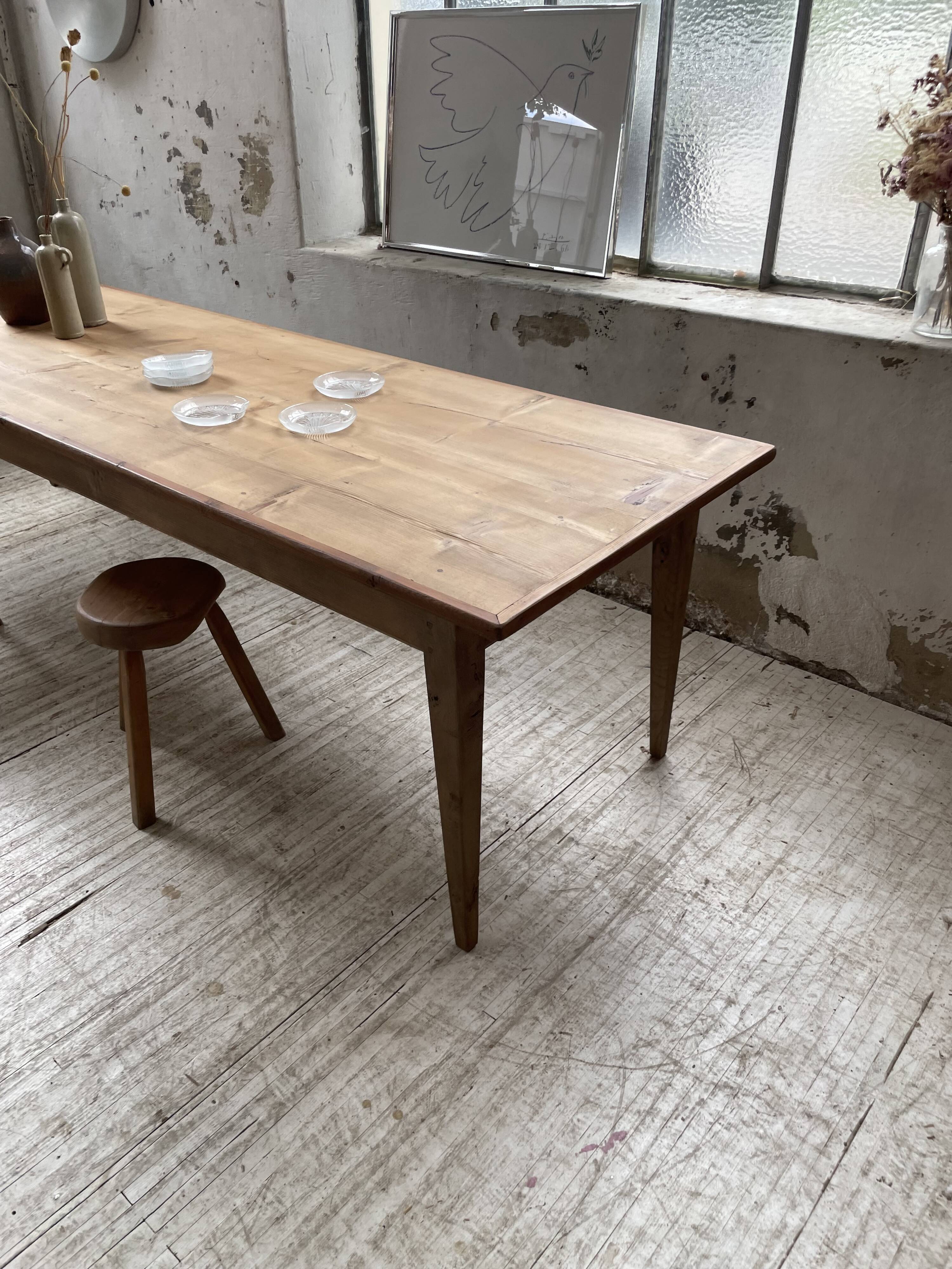 XXL oak pine farm table 3m Selency