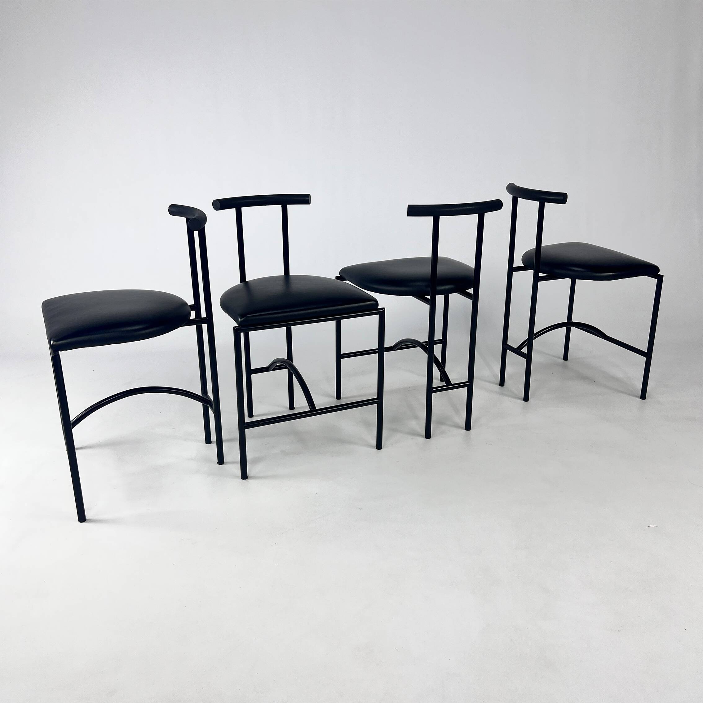 Set of 4 Rodney Kinsman Tokyo dining chairs for Bieffeplast, 1980s