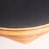Large rattan pouf