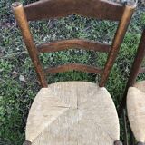 Pair of rustic mulched chairs