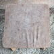 Vintage wooden stool with 4 legs from the 50s