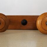 Wooden coat rack 5 hooks early twentieth