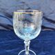 Six verres à eau, cristal ciselé, liseré or, vintage
