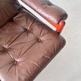 Three Seater Leather Sofa, 1970’s Sweden