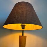 Art Deco table lamp in wood and silver metal