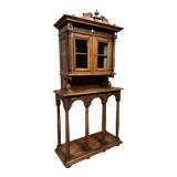 Superb Renaissance style walnut display cabinet circa 1850