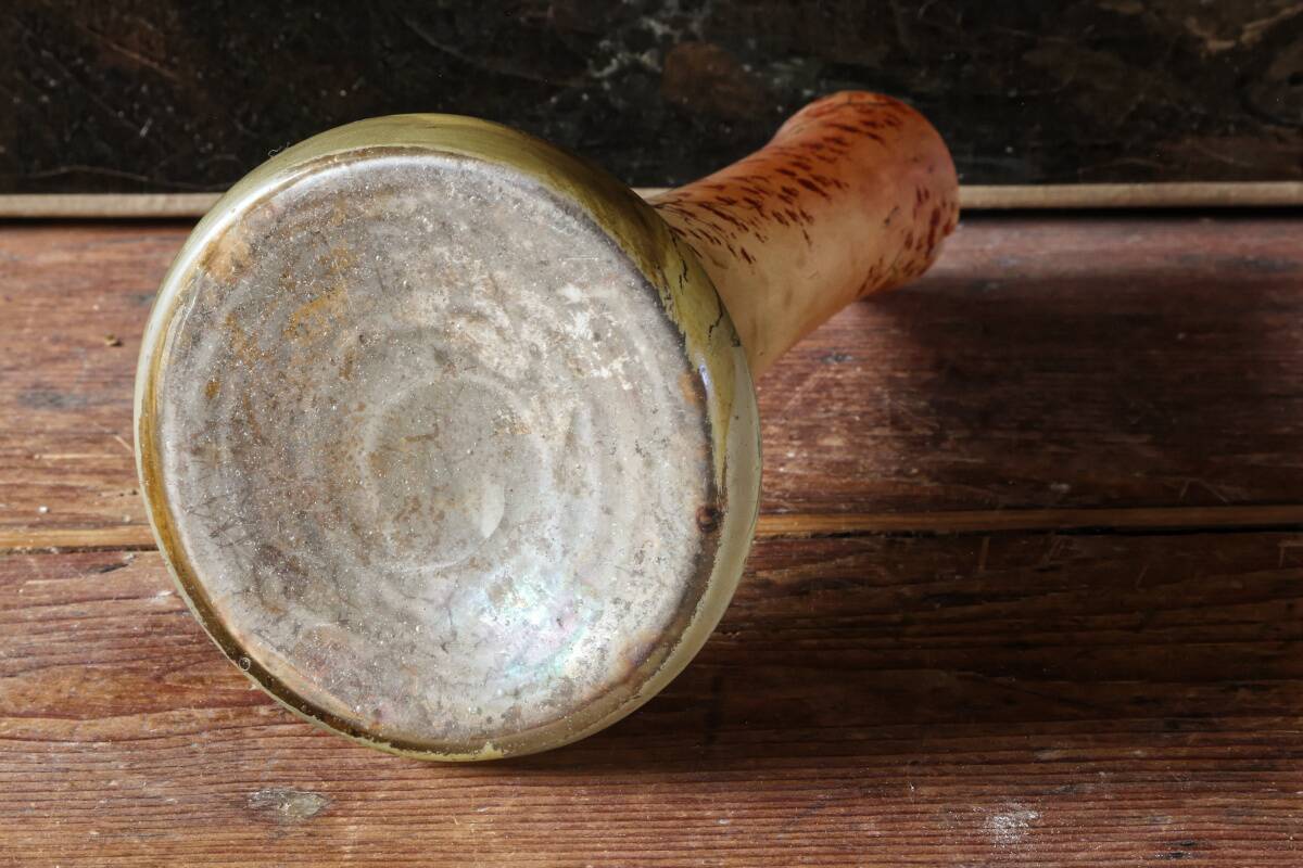 Legras enamelled glass soliflore vase