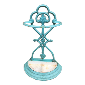 Enameled cast iron umbrella stand circa 1900