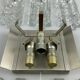 60s 70s wall lamp J.T. Kalmar Austria Ice Glass Wall Sconce Space Age