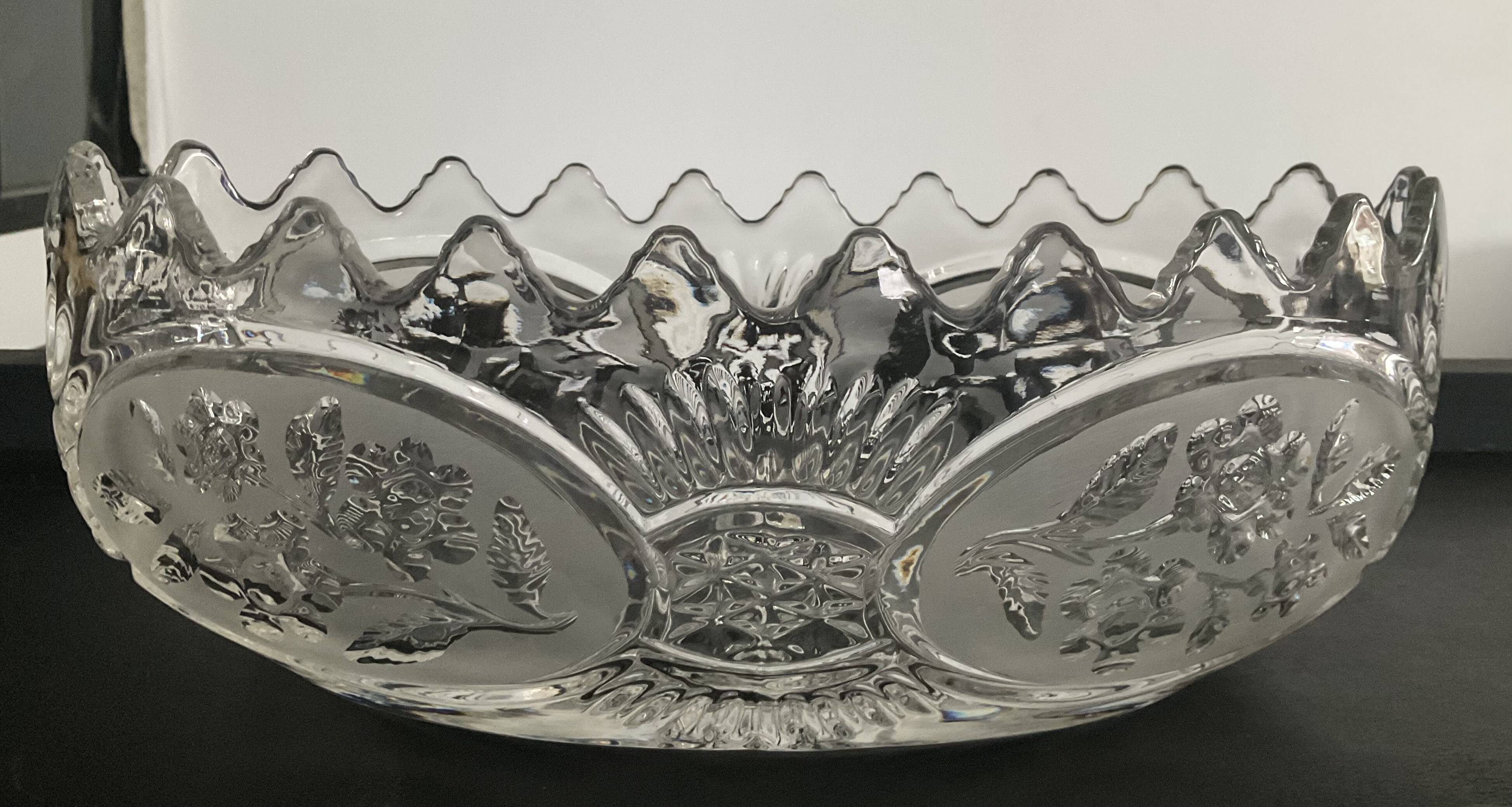 70s moulded glass fruit bowl