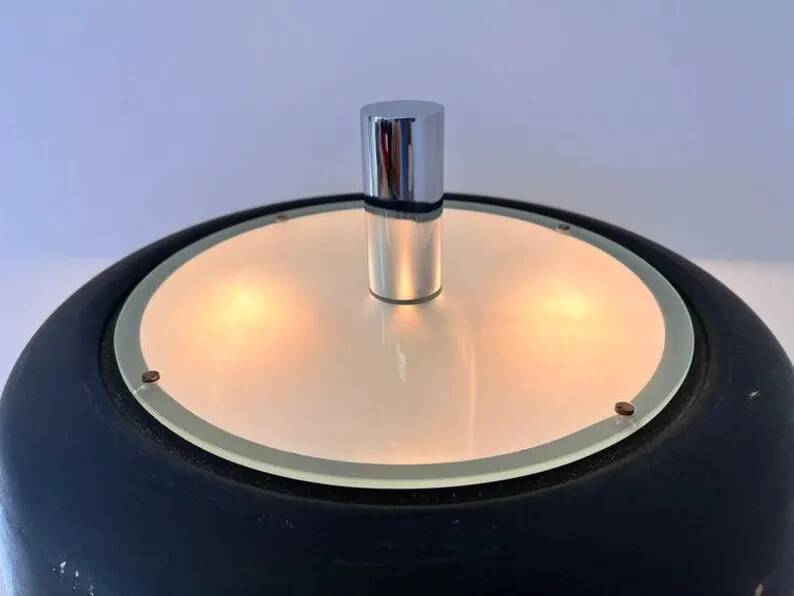 Grande lampe de table champignon extra large de style mid-century par Hillebrand, années 1970.