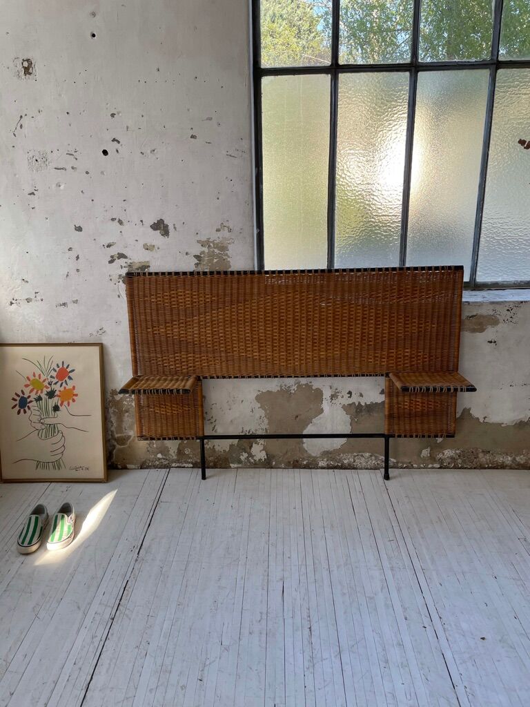 Metal and wicker headhead 50s