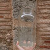 Glass pharmacy jar vase