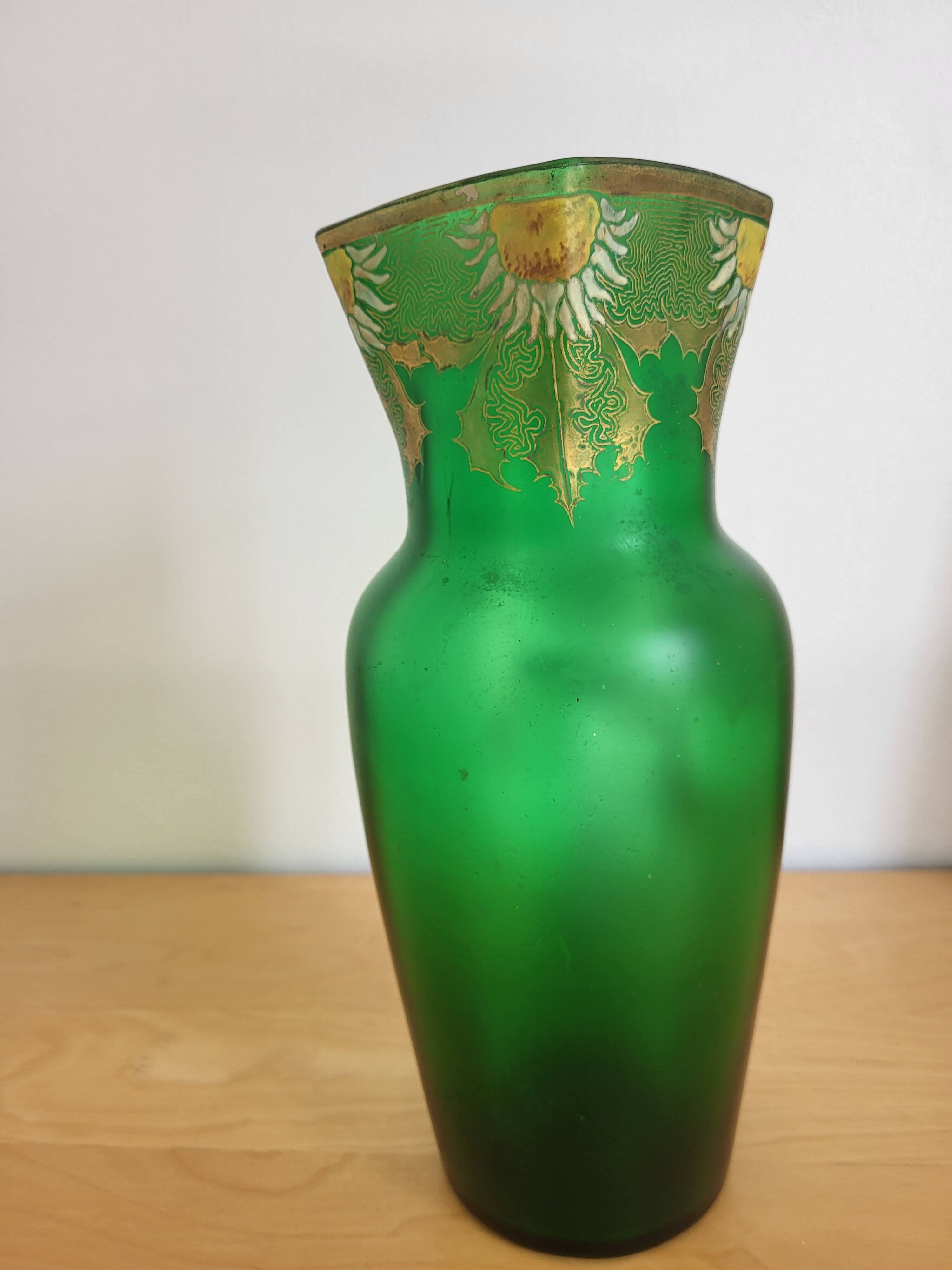 Legras art nouveau vase daisy decor