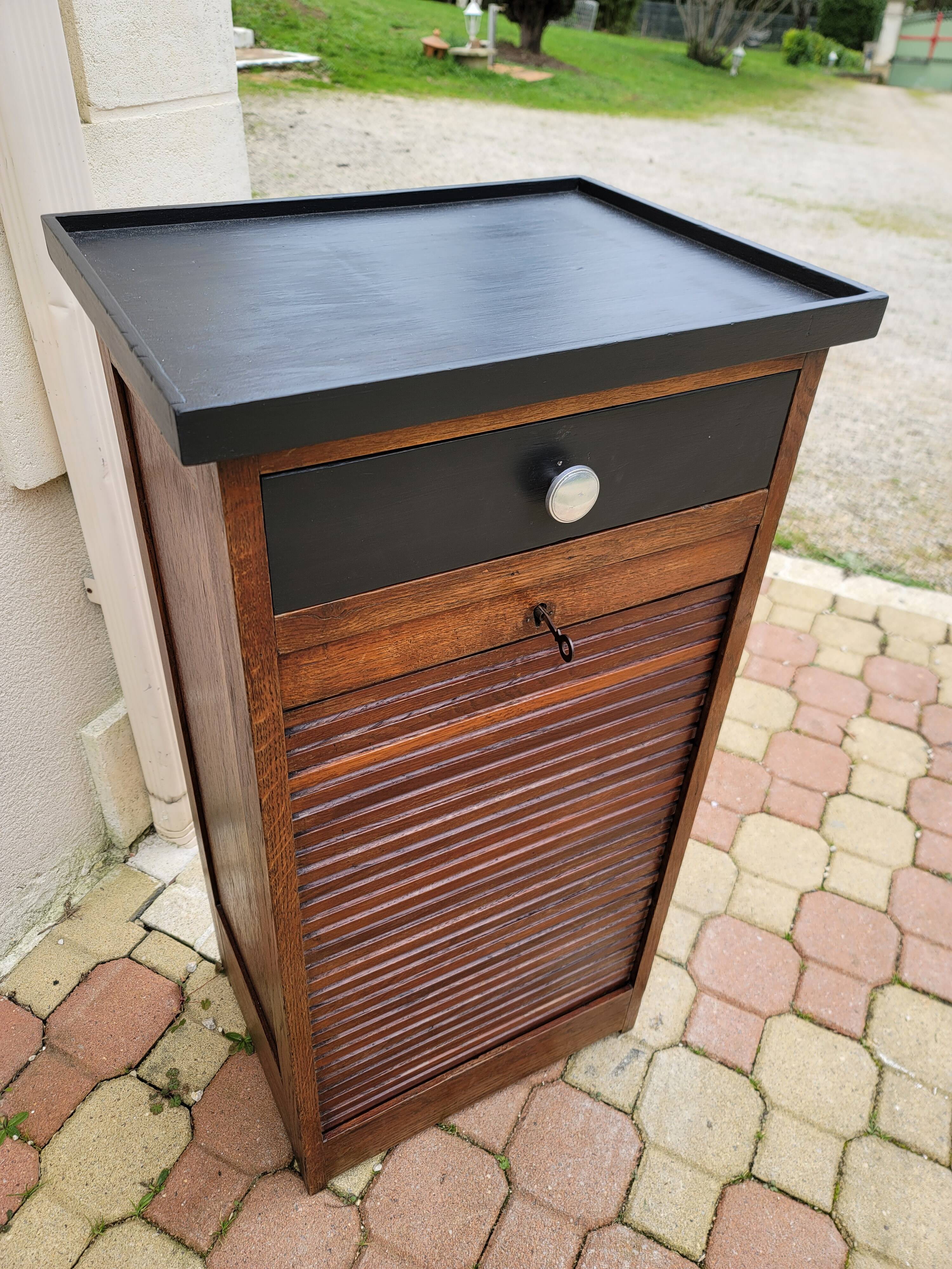 Vintage curtain binder cabinet