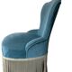 Paire de fauteuils crapaud velours bleu 1970