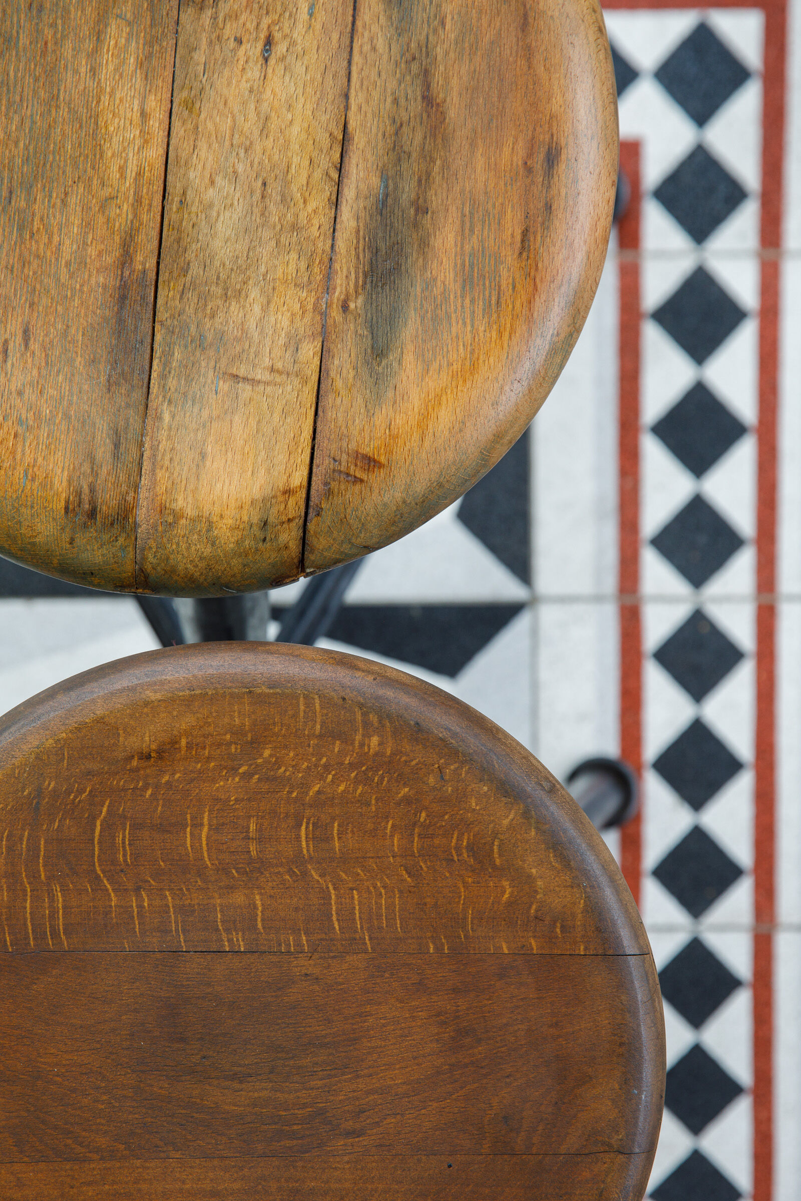 A pair of stool bauhaus