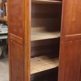 Parisian wardrobe vintags sliding doors in old pitch pine 193x115.5 cm