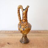 Vintage Fat Lava Cyclops Pitcher Vase, French Mid-Century Ceramics
