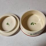 Antique porcelain candy jar and sugar bowl from Châtillon-sur-Seine