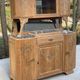 Parisian art deco 2-part buffet renovated in solid oak and marble 1940