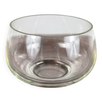 Soucoupe en teck et son verre, Danemark, 1960