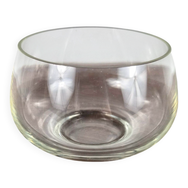 Soucoupe en teck et son verre, Danemark, 1960