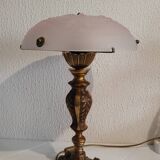 Empire style lamp circa 1950 and glass paste lampshade