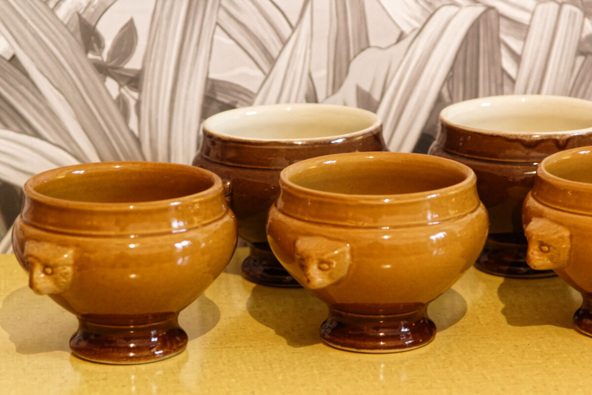 Set of 7 bear head bowls