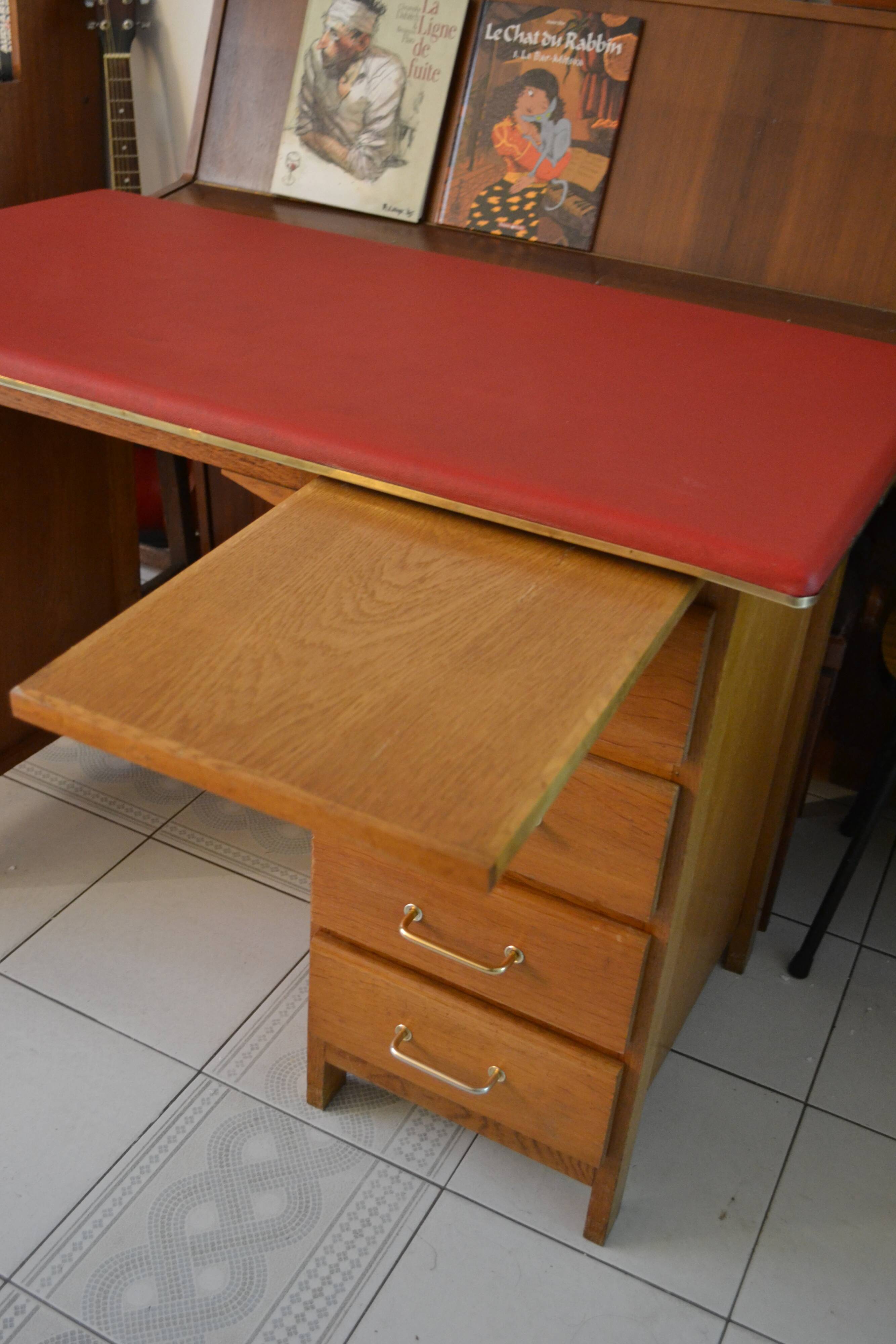 Bureau vintage 4 tiroirs marque Spirol