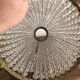 Antique Art Nouveau Boudoir Lamp Gilded Brass Glass Pendant 19th Century