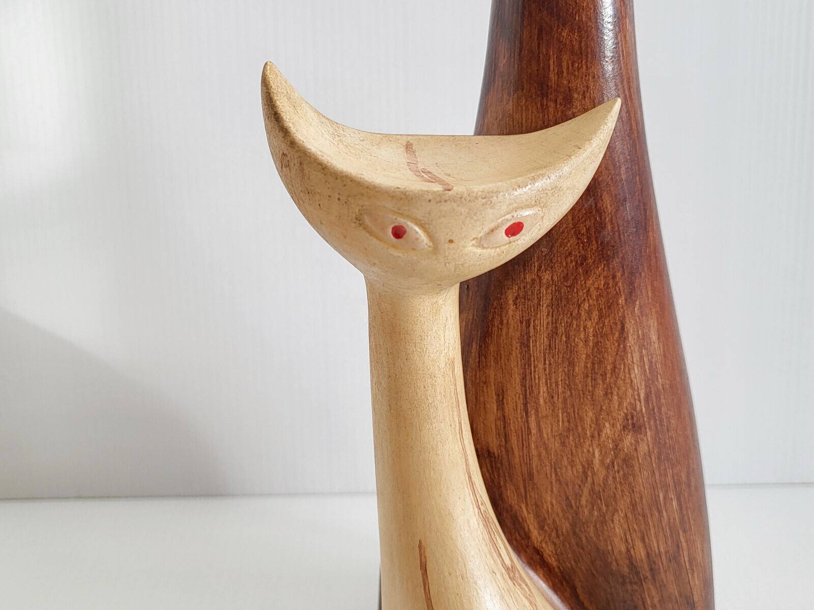 Vintage 1950 liqueur bottle chat chats ceramic 50s noyau de poissy