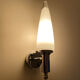 Pair Vintage Wall Lamps, Murano Glass Chrome, 70 Years