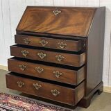 English Georgian donkey desk from the 19th century, mahogany and oak.