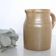 Digoin sandstone jug, matt varnish, made in France, vintage